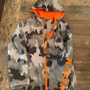 Hurley Gray Camo Jacket with Orange Highlights
